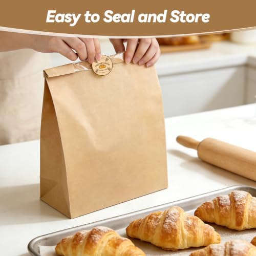 Tripho 100 Pcs Extra Thick Bread Bags for Homemade Bread with Clear Window - Image 5