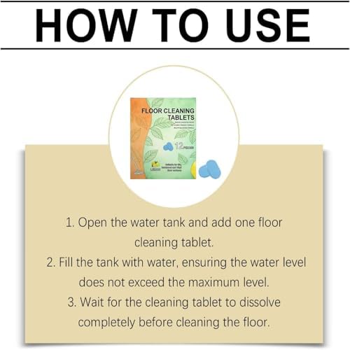 2SET Pre-Measured Dissolvable Cleaning Solution for Tile, Floor Cleaner Tablets Hard Floor Cleaner Tablets, Vinyl, Hardwood, Fresh Lemon Scent, Compatible with Robot Mops & Wet/Dry Vacuums - Image 5
