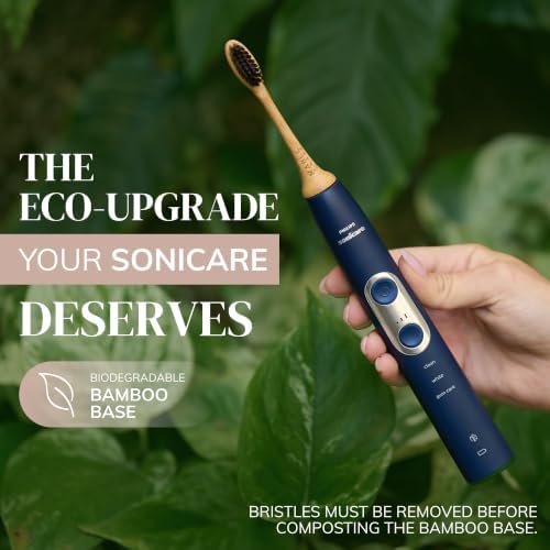 Bamboo Electric Toothbrush Heads | Compatible with Philips Sonicare Electric Toothbrush | 4 Brush Heads with Soft Bristles | Plant-Based Adult Size Replacement Heads - Image 6