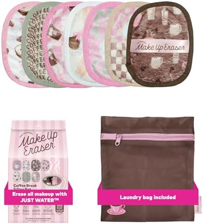 The Original MakeUp Eraser 7-Day Set, Erase All Makeup with Just Water, Including Waterproof Mascara, Eyeliner, Foundation, Lipstick, Sunscreen, and More! Coffee Break, 7ct. by MakeupEraser