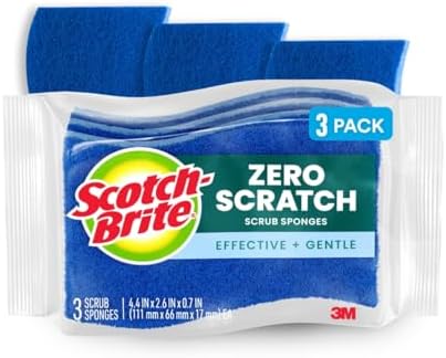 Scotch-Brite Zero Scratch Scrub Sponge, 3 Pack by 3MIndustrial