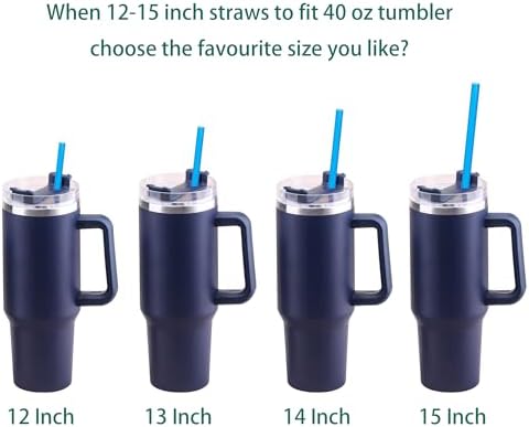 Dakoufish 10 Pack Replacement Straws for Stanley Quencher 30oz 40oz Tumbler Cups, Straw Accessories with Cleaning Brush, BPA Free Dishwasher Safe (Mix Color) - Image 4