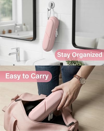 ProCase Toothbrush Travel Case for Oral-B/Oral-B Pro 1000 1500 5000 7000 7500 6000 9600/Philips Sonicare 4100 5100 1100 6100 5300 Oral-B iO Electric Toothbrush Portable Hard Container -Pink - Image 4