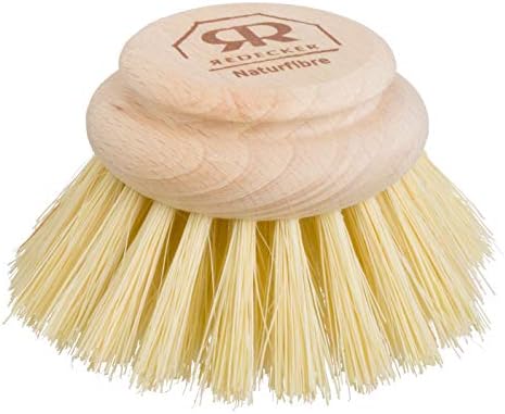 Redecker Dish Brush Replacement Head, Tampico Fiber, 2 Inch Round – Wooden Replacement Brush Head for Dishes & Cookware, Made in Germany by Redecker