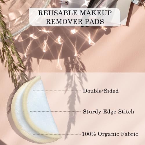 Reusable Makeup Remover Pads, 30 Packs Reusable Cotton Rounds - Image 2