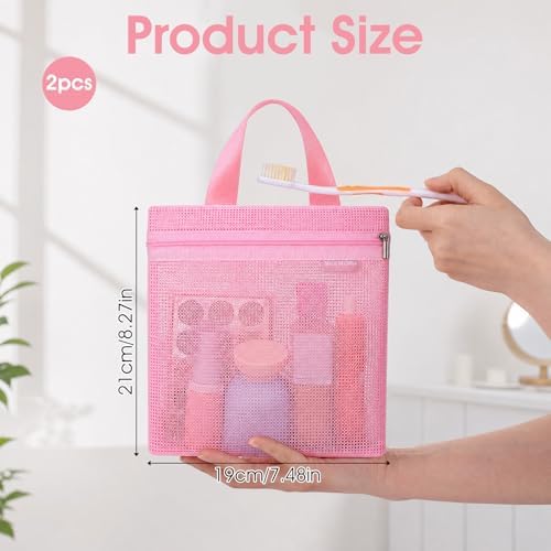 2pcs Toothbrush Bag, Mesh Travel Bag Toothbrush Travel Bags - Image 5
