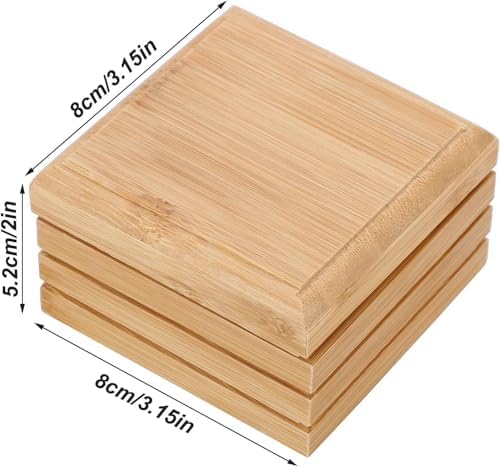 Bamboo Wooden Soap Case Holder with Lid - Wooden Soap Dish for Bathroom, Shower, Bathtub. Perfect for COR Travel Size Silver Soap. - Image 2