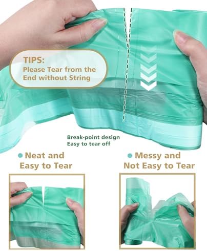 Small Compost Bags 1.2 Gallon 125 Count, AYOTEE Drawstring Mini Trash Bag, Strong Compostable Trash Bags Small Bathroom Trash Bags for Home Kitchen Office Fit 4.5-5 Liter Trash Can, 1-1.5 Gal - Image 5