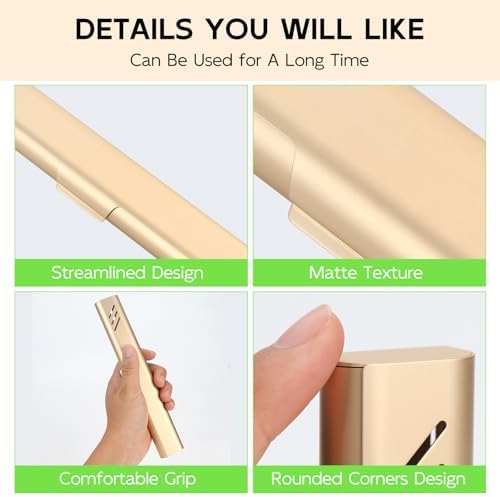 Travel Toothbrush Case, 2Pack Portable Toothbrush Holders, Durable Aluminum Toothbrush Storage Box, Small Breathable Manual Toothbrush Container for Traveling, Camping, Business Trip - Gold - Image 5