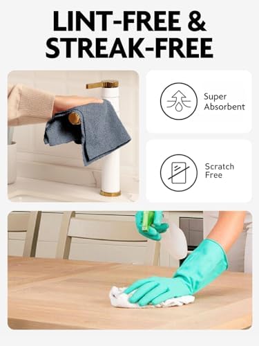 Fantasticlean Microfiber Cleaning Cloth Rolls -150 Sheets (White, Dimgrey) - Image 6