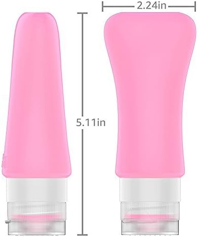 4 Pack Travel Bottles, 3oz Leak Proof Accessories Containers Size Toiletries,Travel Shampoo and Conditioner Bottles, Fun Outdoors 9 Pieces - Image 3