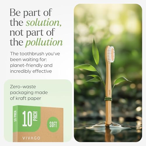 VIVAGO Bamboo Toothbrushes 30 Pack - Soft Bristles Toothbrushes for Adults - Image 3