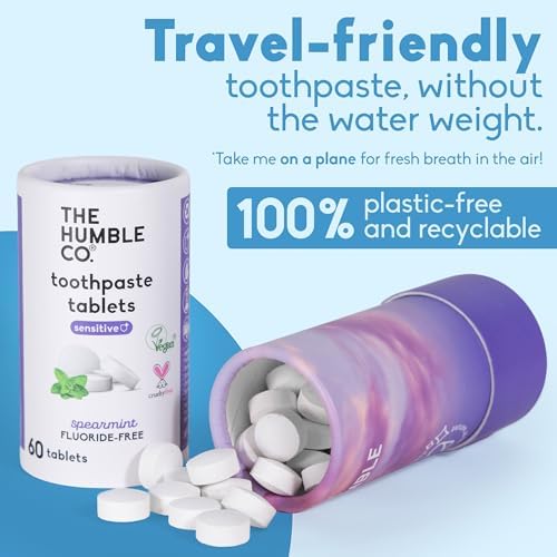 The Humble Co. Chewable Toothpaste Tablets, Fluoride-Free - Spearmint - Image 2