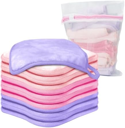 my novel things Makeup Remover Cloth Pad, 6.5" x 6.5", 12 Packs Set by mynovelthings