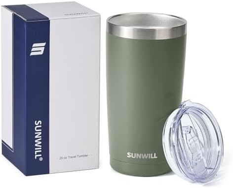 SUNWILL Coffee Tumbler, 20 oz Insulated Travel Mug Stainless Steel - Image 5