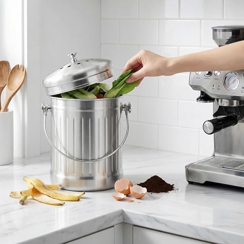 1.3 Gal Kitchen Countertop Compost Bin Countertop Composter - Image 3