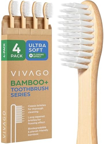 VIVAGO Extra Soft Toothbrushes for Adults - Ultra Soft Bristle Toothbrush by VIVAGO