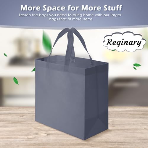 Reginary 100 PCS Non Woven Tote Bags Bulk,Dark Gray - Image 4