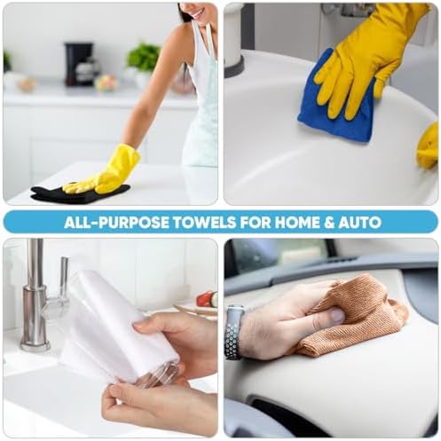 AIDEA Microfiber Cleaning Cloth Roll-55 Sheets, Cleaning Rags 11×9" - Image 5