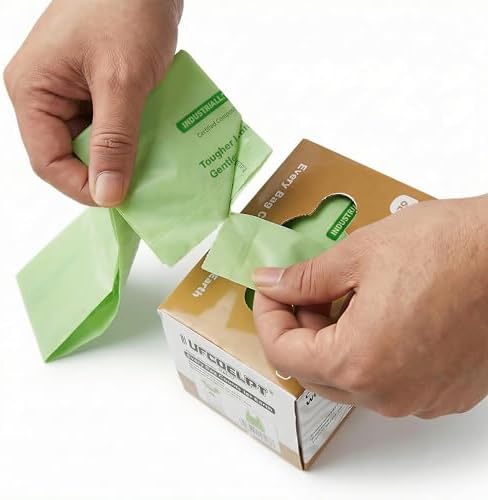 1.6 Gallon Compostable Food Scrap Bags with Handles, 55 Count - Image 3