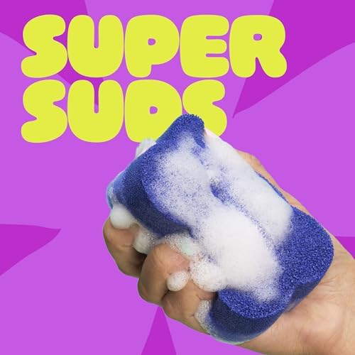 Brite by Scotch-Brite Scrub & Wipe with Drain + Dry Stand, Kitchen Sponge for Washing Dishes, 1 Scrub Sponge (Pack of 3) - Image 2