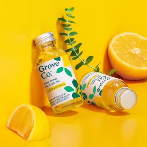 Grove Co. Bathroom Care Bundle - Shower Cleaner Concentrate Refills (6-Pack, 1 oz Each), Lemon & Eucalyptus Scent, with Reusable Glass Spray Bottle - Image 6