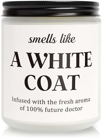 Future Doctor Candle, White Coat Ceremony Gifts, Doctors Day Gifts for Women, Medical Physician Assistant Gift for Medical School Students Graduation Med Student - Lavender Scented Candle (7oz) by Gleevera