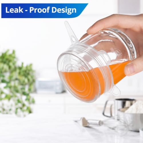 Silicone Stretch Lids, 6PCS Reusable Zero Waste Container Covers - Image 2