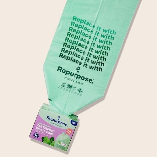 Repurpose 13 Gallon Compostable Kitchen Trash Bags, 75ct - Image 6