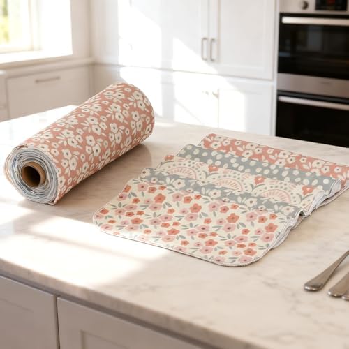 25 Pack Reusable Tissue Paperless Towel Roll Washable Cotton for Kitchen Towels Zero Waste Products Replacement Tissue (RT-D) - Image 6