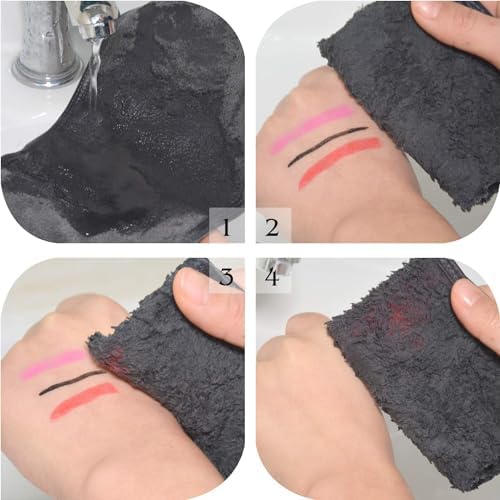 SINLAND Makeup Remover Cloth Reusable Microfiber Face Cloth for Washing Face Makeup Remover Towels Soft Face Washcloth with Mesh Bag 12 Pack 6" x 6" - Image 4