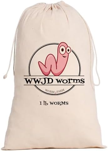 Red Wigglers Composting Worms, 1lb Red Worms for Composting for Gardens by WWJDWorms