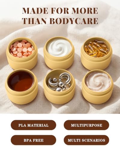 Lotour Plant-Based Travel Toiletry Jars, Containers, Butter Yellow 1oz, 3PC - Image 3