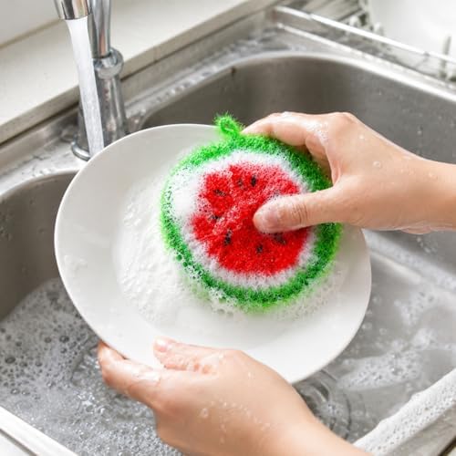 16 Pieces Fruit Dish Scrubber, Non Scratch Dish - Image 7