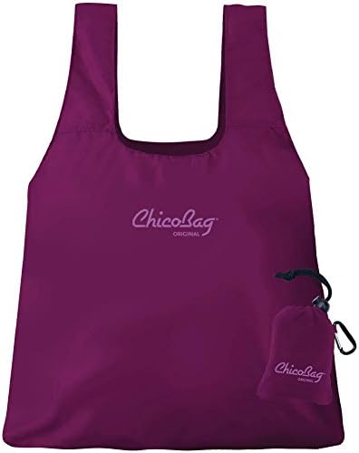 ChicoBag – Original Reusable Shopping Tote-Grocery Bag – Bundle of 5 Bags – Red – Purple – Green – Orange& Blue - Image 4