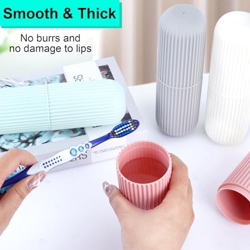 UCEC Travel Toothbrush Case, Toothbrush Holder Travel (Green, Pink) - Image 3