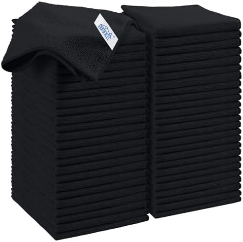 HOMEXCEL 50PK Microfiber Cleaning Cloth, Cleaning Rag for Home, 11.5x11.5in by HOMEXCEL
