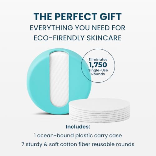 LastRound Reusable Makeup Remover Pads - 7 Washable Eco-Friendly Reusable Cotton Rounds for Face - Sustainable & Soft Cotton Face Pads for Facial Cleansing & Eye Makeup Removal - Travel Storage Case - Image 3