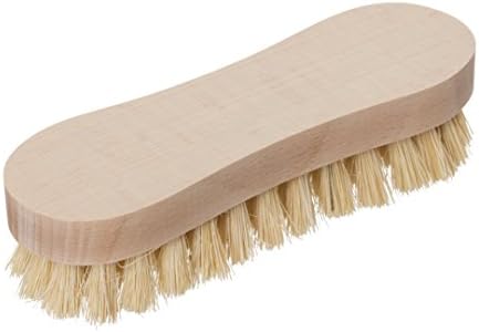 REDECKER Tampico Fiber Wooden Scrub Brush with Untreated Beechwood Handle, 6-1/2 inches Natural Bristles are Heat-Resistant and Retain Shape - Wooden Scrub Brushes for Cleaning by Redecker