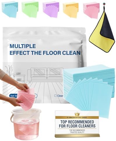 100-Piece Floor Cleaning Tablets, 2026 Upgraded Multi-Surface Cleaner, Dissolvable Pre-Measured Concentrated Mop Remover Solution for Deep Cleaning Hardwood, Tile & Laminate, Streak-Free Fresh Scent by Unknown