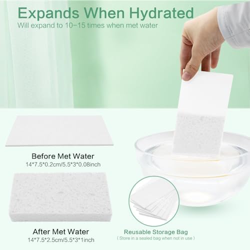 Large Cellulose Sponges, Kitchen Sponge for Dish, Thick Heavy Duty Scrub Pads, Non-Scratch Scrubber for Household/Cookware/Bathroom/Office/Boat 5.5" x 3" x 1" (7 Pack) White - Image 3