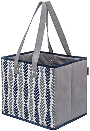 PLANET E Reusable Grocery Shopping Bags with Reinforced Bottoms: Colourful Collapsible Multipurpose Heavy Duty Daily Utility Bag (Pack of 3) - Image 2