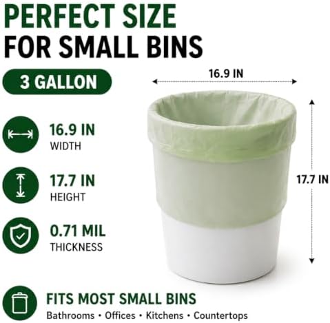 OrangeBio 3 Gallon Compostable Trash Bags, 200 Count - Image 6
