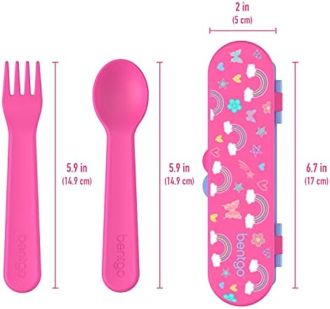 Bentgo Kids Plastic Utensil Set with Fork, Spoon, & Storage Case - Image 5
