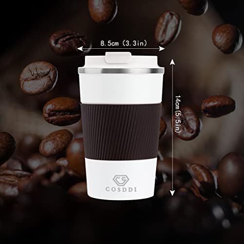 CS COSDDI 12 oz Coffee mug - Stainless Steel Coffee Cup with Leakproof Lid - Image 6