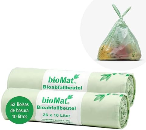 bioMat 2.6 Gallon Compostable Food Scrap Bags, 50 Count by VisitbioMat