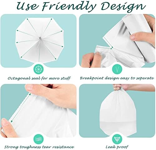 Small Trash Bags 1.2 Gallon, Biodegradable Gallon Waste Bag, Mini Compostable Strong Bathroom Wastebasket Can Liners Garbage Bags for Home Office Kitchen Fit 5 Liter 5L, 1 Gal, (120 Counts,White) - Image 5