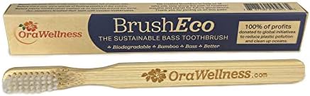 OraWellness BrushEco Bamboo Toothbrush, 4 Rows, Wooden Toothbrush - Image 2