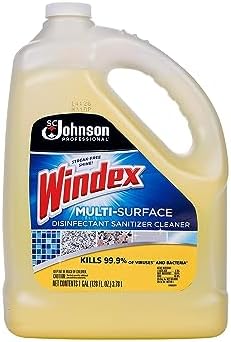 SC Johnson Professional Windex Multi-Surface Disinfectant Cleaner, Citrus, 1 Gallon Bottle Refill by SCJP