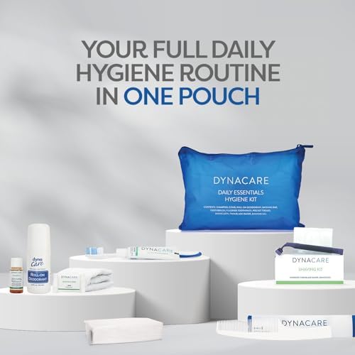 Dynarex DynaCare Daily Hygiene Kit - Travel Essentials Toiletry Bag - Includes TSA Approved Shampoo, Toothbrush Set, Razor and More - Blue, 1 Kit (10-Pieces) (Pack of 2) - Image 5